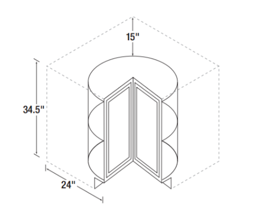 Kitchen Kompact Chadwood - Lazy Susan Corner Cabinets (LS)