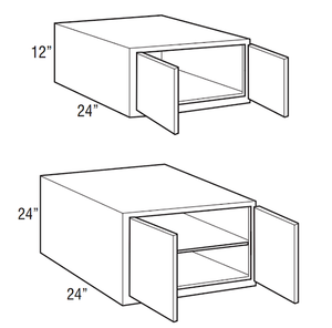 Woodward White - Wall Double Door 24"