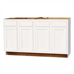 Kitchen Kompact D White - 60" Sink Base Cabinets (SB)