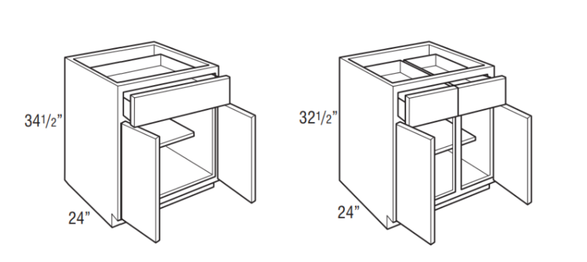 Woodward Classic - Shaker Base Double Door