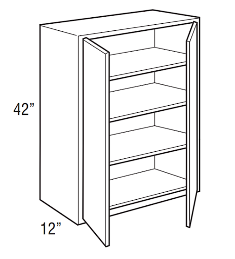 Woodward White - Wall Double Door 42"