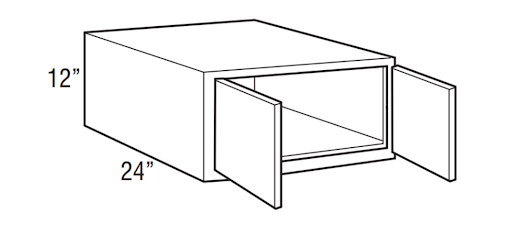 Woodward White - Wall Double Door 24"