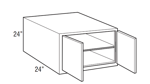 Woodward White - Wall Double Door 24"