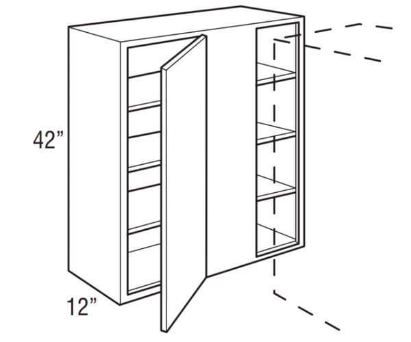 Woodward White - Wall Corner Single Door