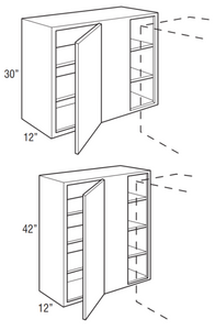Woodward White - Wall Corner Single Door