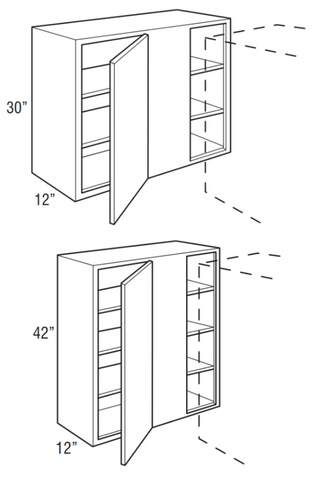 Woodward White - Wall Corner Single Door